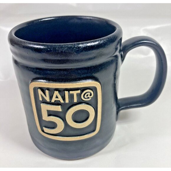 Deneen Pottery Nait @ 50 Black Coffee Mug Handthrown 2012 USA - Picture 1 of 12